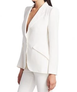 Alexander McQueen One-Button Jacket Ivory -Alexander McQueen Elegant store unnamed file 3156