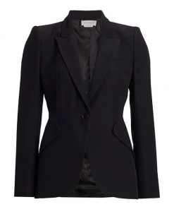 Alexander McQueen One-Button Jacket Ivory -Alexander McQueen Elegant store unnamed file 3160