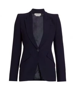 Alexander McQueen One-Button Jacket Ivory -Alexander McQueen Elegant store unnamed file 3162