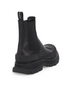 Alexander McQueen Men’s Tread Slick Chelsea Boots For Men Black Silver -Alexander McQueen Elegant store unnamed file 3175