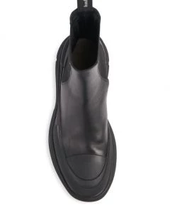 Alexander McQueen Men’s Tread Slick Chelsea Boots For Men Black Silver -Alexander McQueen Elegant store unnamed file 3177