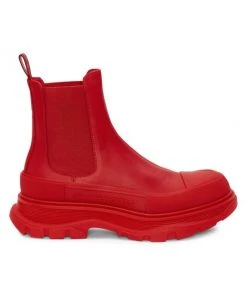 Alexander McQueen Men’s Tread Slick Chelsea Boots For Men Black Silver -Alexander McQueen Elegant store unnamed file 3181