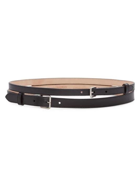 Alexander McQueen Thin Double Leather Belt 1 Alexander McQueen Thin Double Leather Belt