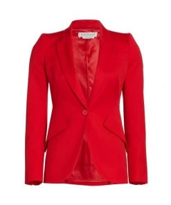 Alexander McQueen One-Button Blazer Ultramarine