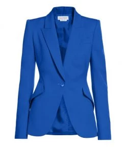 Alexander McQueen One-Button Blazer Ultramarine -Alexander McQueen Elegant store unnamed file 3193