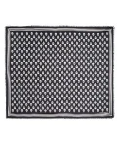 Alexander McQueen Skull Silk Biker Scarf Ivory Black 8 Alexander McQueen Skull Silk Biker Scarf Ivory Black -Alexander McQueen Elegant store unnamed file 3211