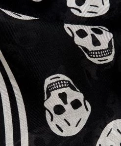 Alexander McQueen Skull Silk Biker Scarf Ivory Black 9 Alexander McQueen Skull Silk Biker Scarf Ivory Black -Alexander McQueen Elegant store unnamed file 3212