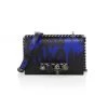 Alexander McQueen Graffiti Four-Ring Leather Shoulder Bag