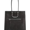 Alexander McQueen The Tall Story Croc-Embossed Leather Tote