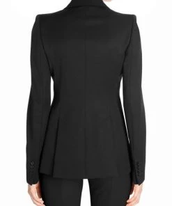 Alexander McQueen Peak Shoulder Blazer Midnight Blue -Alexander McQueen Elegant store unnamed file 3278