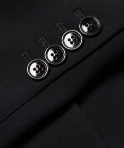 Alexander McQueen Peak Shoulder Blazer Midnight Blue -Alexander McQueen Elegant store unnamed file 3279