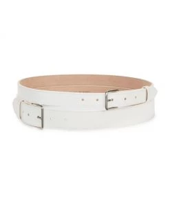 Alexander McQueen Double-Buckle Leather Belt