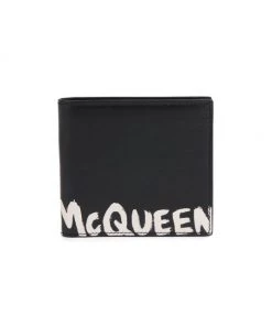 Alexander McQueen Logo Leather Billfold Wallet For Men