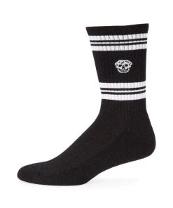 Alexander McQueen Skull Logo Sport Crew Socks For Men Black White -Alexander McQueen Elegant store unnamed file 3298