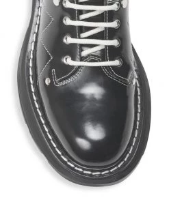 Alexander McQueen Tread Lace-Up Boots Black -Alexander McQueen Elegant store unnamed file 3308