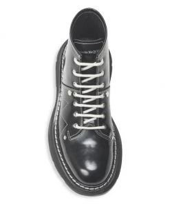 Alexander McQueen Tread Lace-Up Boots Black -Alexander McQueen Elegant store unnamed file 3309