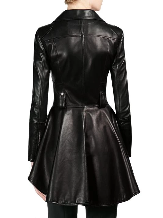 Alexander McQueen Leather Peplum Moto Jacket 4 Alexander McQueen Leather Peplum Moto Jacket - Image 4