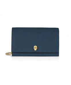 Alexander McQueen Medium Skull Croc-Embossed Leather Crossbody Bag Pale Blue -Alexander McQueen Elegant store unnamed file 3354