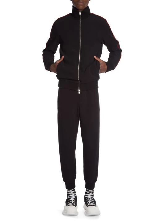 Alexander McQueen Logo Tape Single Crepe Joggers For Men 2 Alexander McQueen Logo Tape Single Crepe Joggers For Men - Image 2