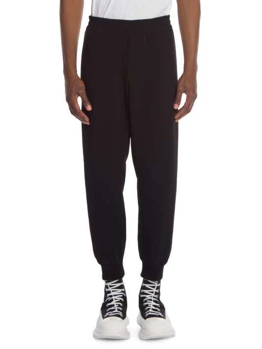 Alexander McQueen Logo Tape Single Crepe Joggers For Men 3 Alexander McQueen Logo Tape Single Crepe Joggers For Men - Image 3