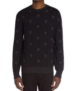 Alexander McQueen Allover Skull Wool Sweater For Men -Alexander McQueen Elegant store unnamed file 3371