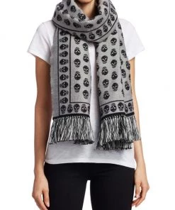 Alexander McQueen Extra Large Wool-Silk Scark