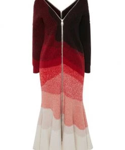 Alexander McQueen Off-The-Shoulder Zip Dress