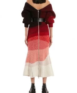 Alexander McQueen Off-The-Shoulder Zip Dress -Alexander McQueen Elegant store unnamed file 3396