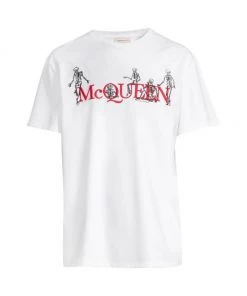 Alexander McQueen Logo Cotton T-Shirt For Men