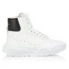 Alexander McQueen High-Top Court Leather Sneakers