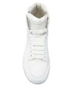 Alexander McQueen High-Top Court Leather Sneakers -Alexander McQueen Elegant store unnamed file 3430