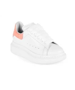 Alexander McQueen Little Girl's & Girl's Croc Embossed Oversized Sneakers For Kids White Ultra
