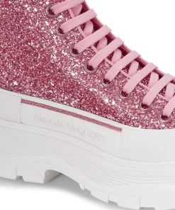 Alexander McQueen Tread Slick Glitter High-Top Boots -Alexander McQueen Elegant store unnamed file 3458