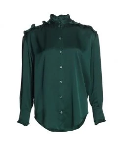Alexander McQueen Ruffle Silk Blouse