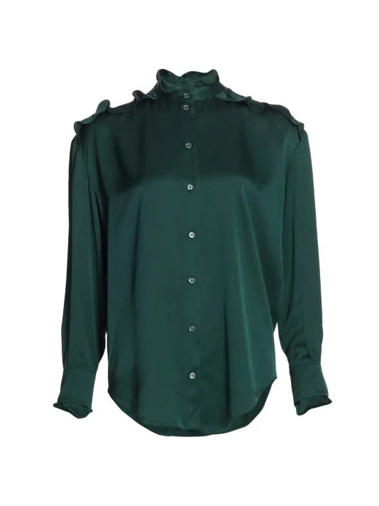 Alexander McQueen Ruffle Silk Blouse 1 Alexander McQueen Ruffle Silk Blouse