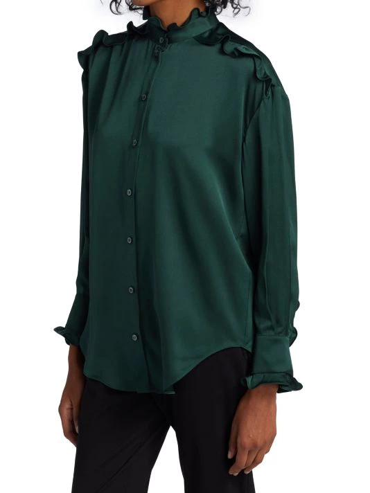 Alexander McQueen Ruffle Silk Blouse 3 Alexander McQueen Ruffle Silk Blouse - Image 3