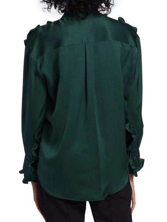 Alexander McQueen Ruffle Silk Blouse 4 Alexander McQueen Ruffle Silk Blouse - Image 4