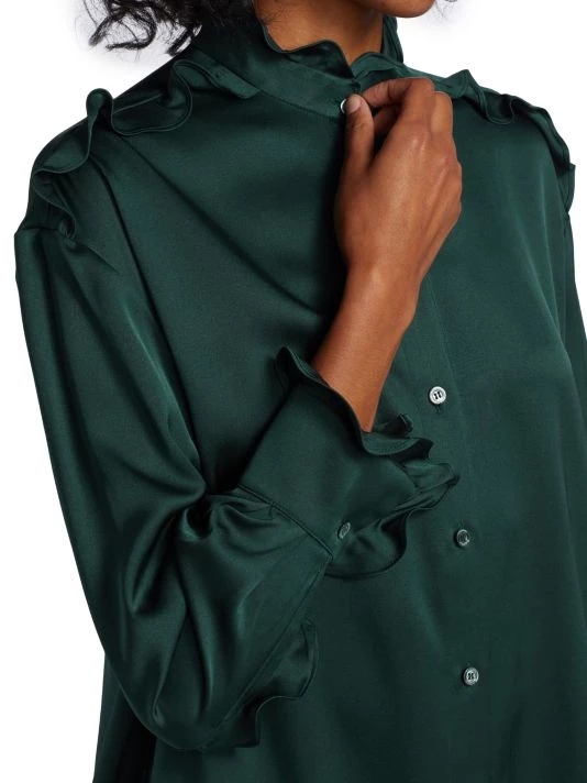 Alexander McQueen Ruffle Silk Blouse 5 Alexander McQueen Ruffle Silk Blouse - Image 5