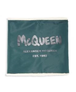 Alexander McQueen Faux Fur Infinity Scarf Dark Green -Alexander McQueen Elegant store unnamed file 3492