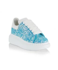 Alexander McQueen Little Girl's & Girl's Glitter Oversized Sneakers For Kids