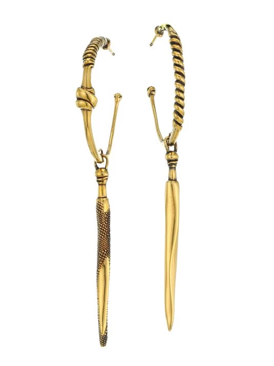 Alexander McQueen Twisted Knot Hoop Earrings 1 Alexander McQueen Twisted Knot Hoop Earrings