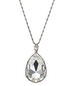 Alexander McQueen Silvertone & Crystal Pendant Necklace