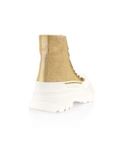 Alexander McQueen Glitter Treadslick High-Top Sneakers -Alexander McQueen Elegant store unnamed file 3541