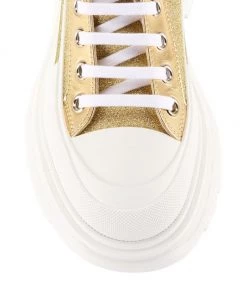 Alexander McQueen Glitter Treadslick High-Top Sneakers -Alexander McQueen Elegant store unnamed file 3542