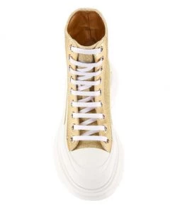 Alexander McQueen Glitter Treadslick High-Top Sneakers -Alexander McQueen Elegant store unnamed file 3543