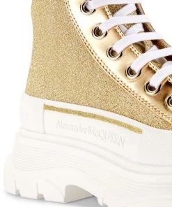 Alexander McQueen Glitter Treadslick High-Top Sneakers -Alexander McQueen Elegant store unnamed file 3544