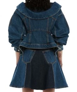 Alexander McQueen Denim Trompe L'oeil Mini Skirt -Alexander McQueen Elegant store unnamed file 3552