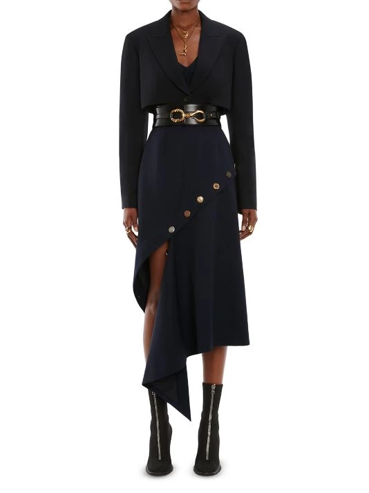 Alexander McQueen Button Fluted Midi Skirt 1 Alexander McQueen Button Fluted Midi Skirt