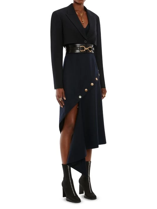 Alexander McQueen Button Fluted Midi Skirt 2 Alexander McQueen Button Fluted Midi Skirt - Image 2