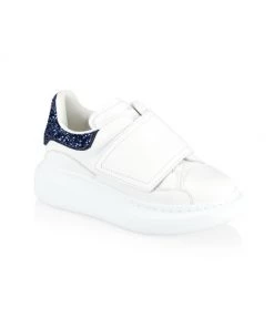 Alexander McQueen Little Kid's & Kid's Leather Glitter-Accented Sneakers For Kids